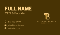 Letter B Gold Pillar Business Card