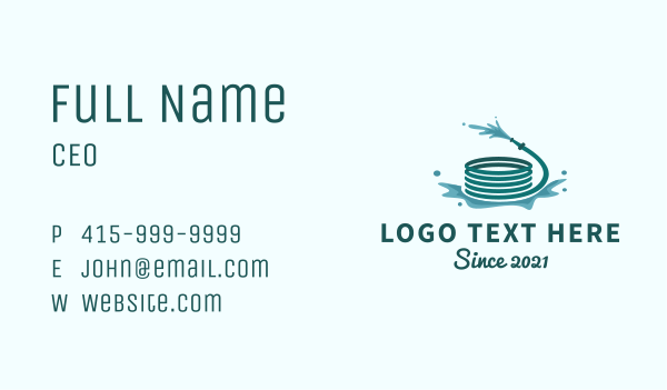 Clean Water Hose  Business Card Design Image Preview