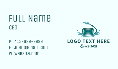 Clean Water Hose  Business Card Image Preview