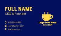 Yellow Cup Plug Business Card Design