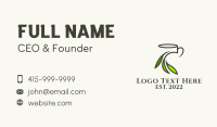 Organic Tea Cup Business Card Design