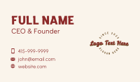 Casual Script Classic Wordmark  Business Card