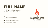 Wrench Bulb Electrician Business Card Design