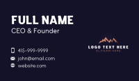 Hipster Mountain Range Business Card