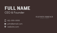 Classy Corporate Wordmark Business Card