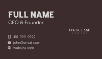 Classy Corporate Wordmark Business Card
