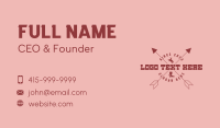 Cowboy Shoes Hipster Business Card Design