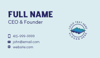 Mountain Reflection Circle Business Card