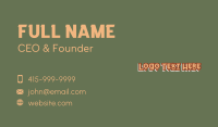 Cute Playful Wordmark  Business Card