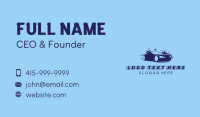 Blue Car Wash Cleaning Business Card