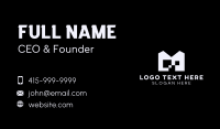 Pixel Gaming Digital Letter M Business Card