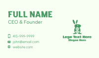 Green Easter Bunny Business Card