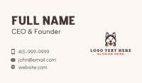 Husky Pet Dog Business Card Design