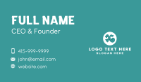 Teal Letter X Business Card