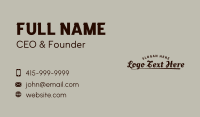 Casual Script Wordmark Business Card Design