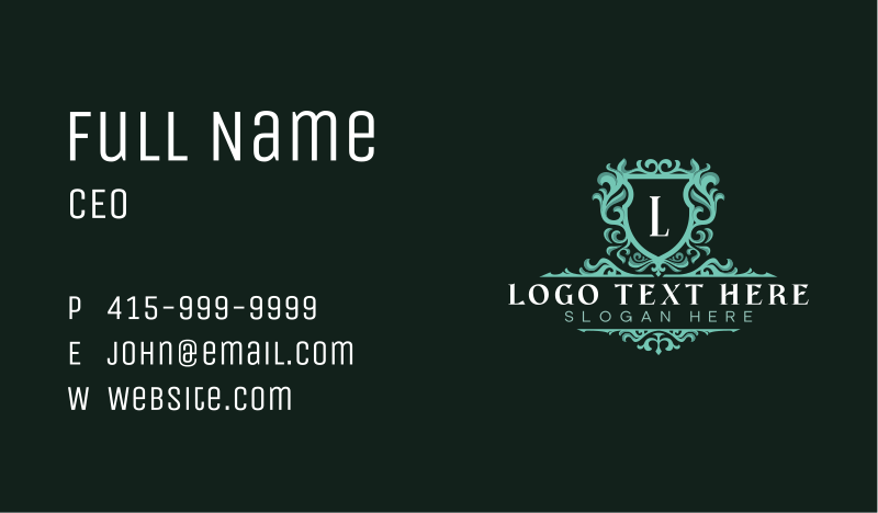 Ornamental Business Card example 3
