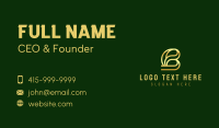Finance Golden Letter B Business Card Design