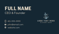 Anchor Rope Letter R Business Card Design