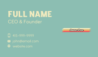 Retro Hipster Wordmark Business Card