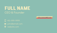 Retro Hipster Wordmark Business Card