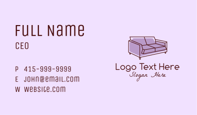 Sofa Furniture Couch Business Card Image Preview