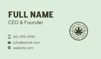 Marijuana Plantation Badge Business Card