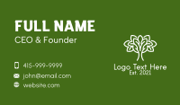 White Outline Plant  Business Card