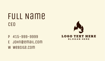 Fire Grill Steakhouse  Business Card