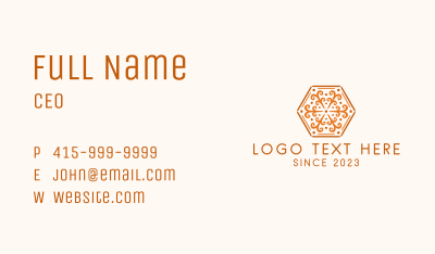 Ornamental Hexagon Decoration Business Card Image Preview