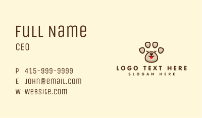 Cute Puppy Paw Business Card Image Preview