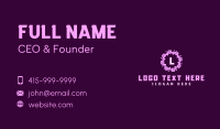 Geometric Tribal Pattern Lettermark Business Card