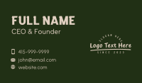 Casual Chalk Wordmark Business Card