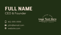 Penmanship Business Card example 3