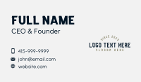 Generic Business Wordmark Business Card