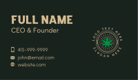Marijuana Leaf Badge Business Card