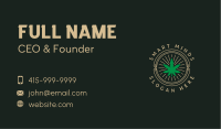 Marijuana Leaf Badge Business Card Design