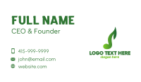 Green Leaf Music Business Card