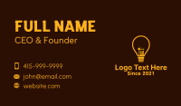 Construction Site Bulb Business Card Design