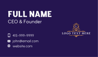 Luxury Floral Shield Business Card