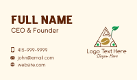 Triangle Coffee Bean Leaf Business Card