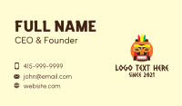 Colorful Tribal Mask  Business Card