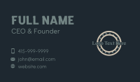 Vintage Round Business Wordmark Business Card