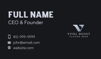 Classic Metallic Letter V Business Card Image Preview