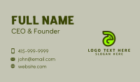 Green Chameleon Letter D Business Card