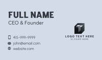 Geometric Technology Letter T Business Card