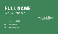 Chalk Business Card example 1