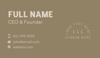 Generic Simple Brand Business Card Design