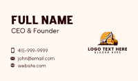 Backhoe Digger Construction Business Card Design