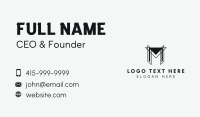 Professional Company Letter M Business Card