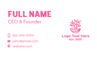 Minimalist Pink Coral  Business Card